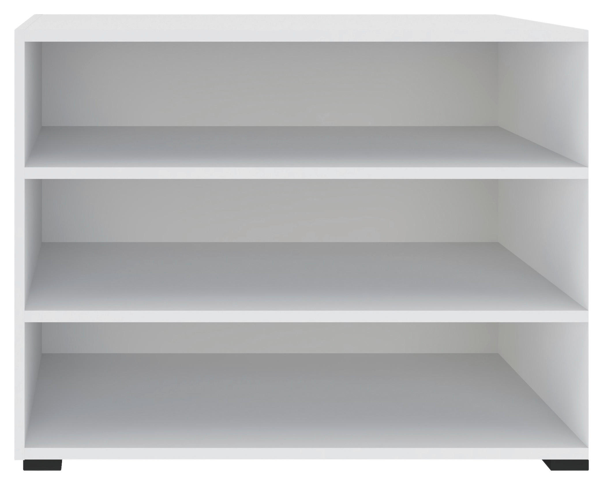 REGÁL, biela, 91/67/40 cm - čierna/biela, Konventionell, kompozitné drevo/plast (91/67/40cm) - Hom`in