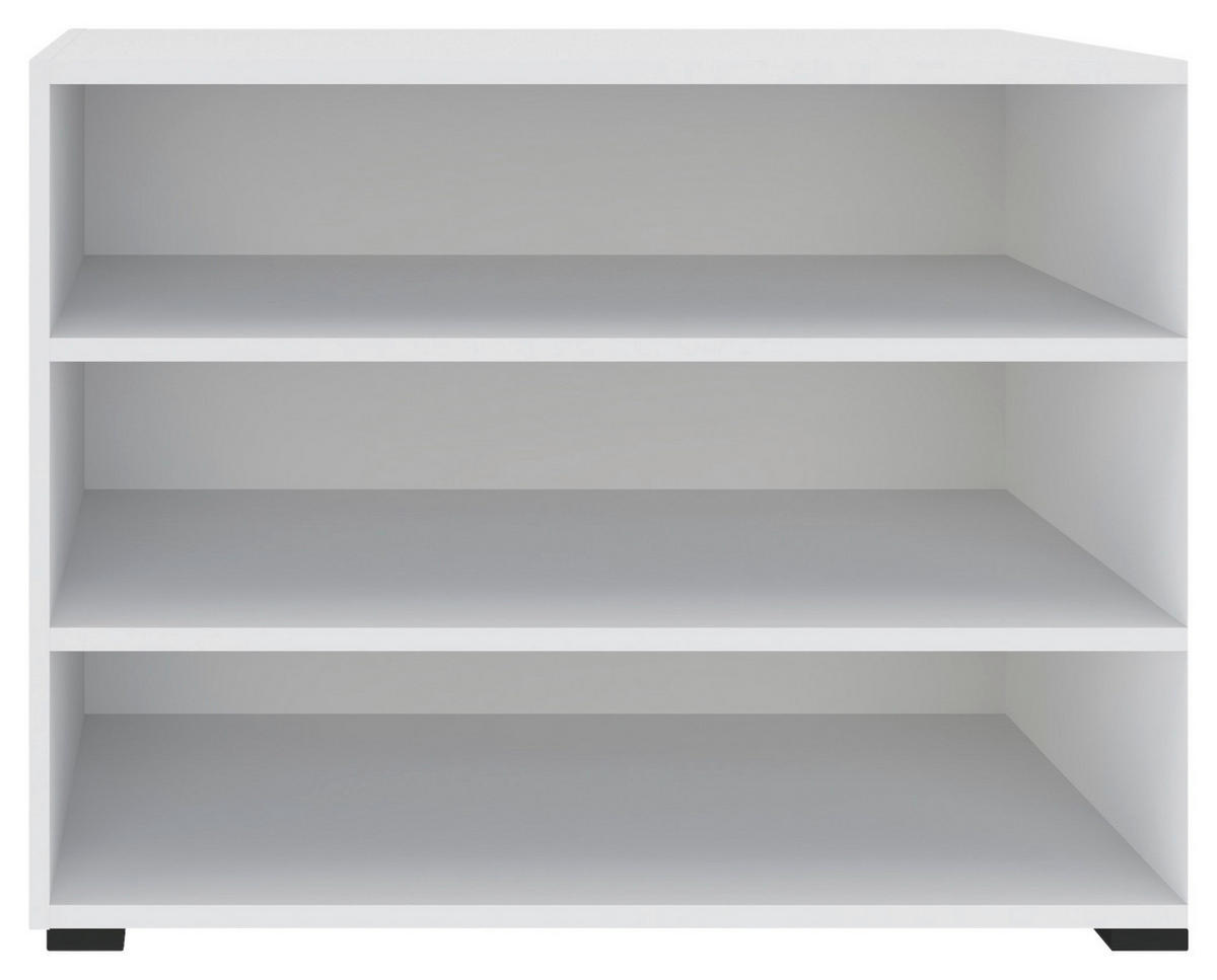 REGÁL, biela, 91/67/40 cm - čierna/biela, Konventionell, kompozitné drevo/plast (91/67/40cm) - Hom`in