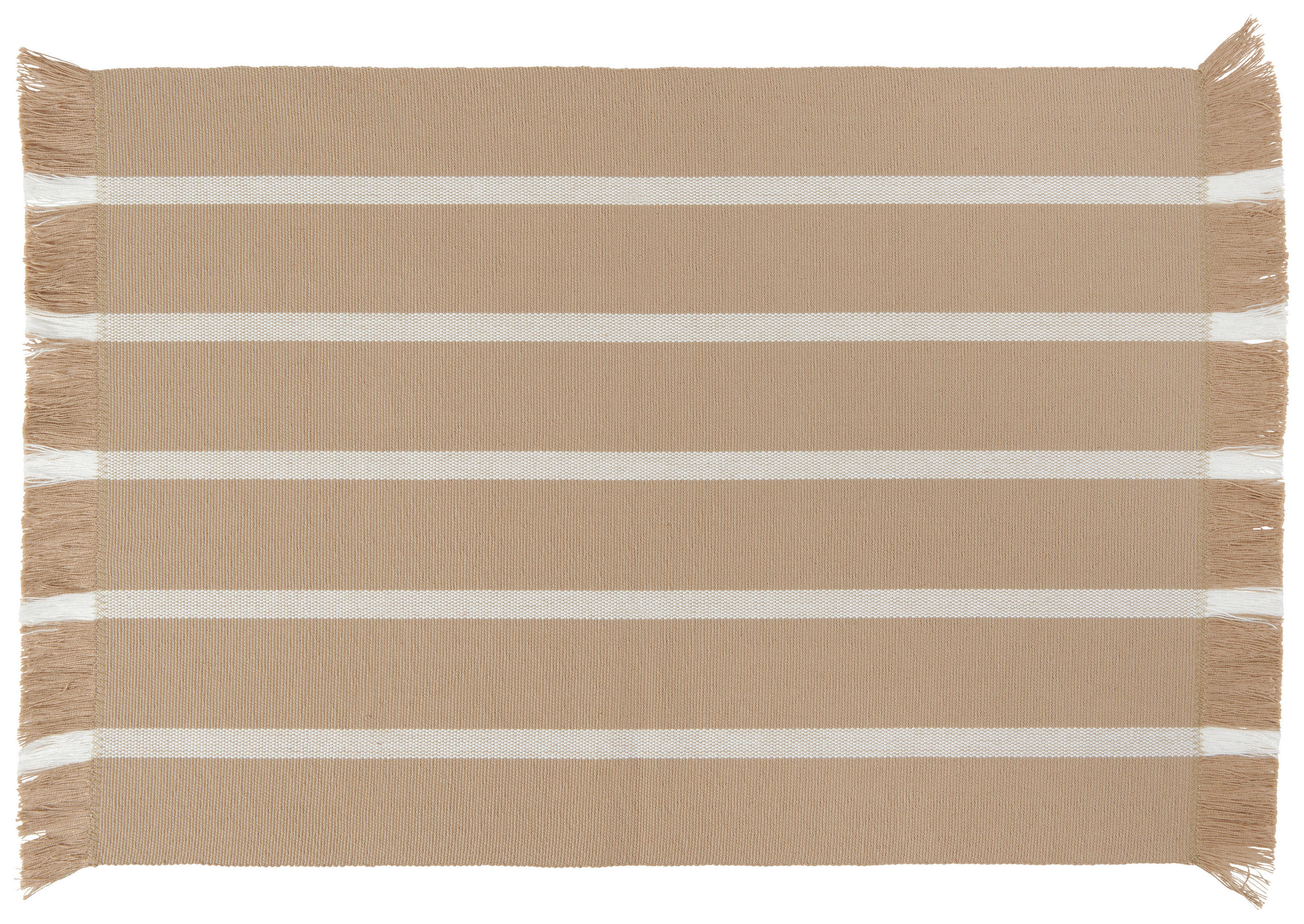 PROSTÍRÁNÍ NA STŮL, bavlna, 35/45 cm - bílá/šedohnědá, Design, textil (35/45cm) - Novel