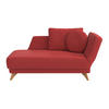 RÉCAMIERE in Flachgewebe Rot  - Eichefarben/Rot, Modern, Holz/Textil (205/74-87/94cm) - Bali