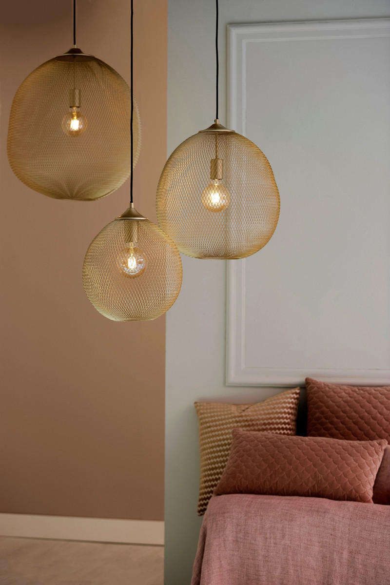 HÄNGELEUCHTE Moroc 50/58 cm   - Goldfarben, Design, Metall (50/58cm) - Light & Living