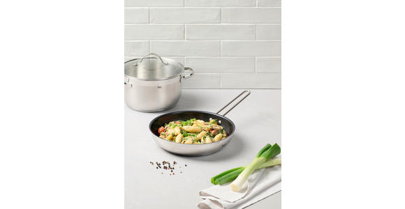 KOCHTOPFSET 6-teilig - Klar/Edelstahlfarben, Basics, Glas/Metall - Homeware Profession.