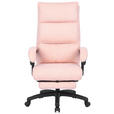 CHEFSESSEL Teddystoff Pink  - Pink/Schwarz, Design, Kunststoff/Textil (64,5/112/120/65cm) - Carryhome