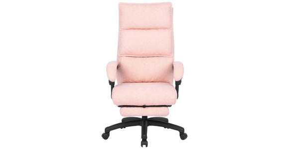 CHEFSESSEL Teddystoff Pink - Pink/Schwarz, Design, Kunststoff/Textil (64,5/112/120/65cm) - Carryhome