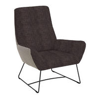 SESSEL in Flachgewebe Braun  - Schwarz/Braun, Design, Textil/Metall (82/102/81cm) - Pure Home Lifestyle