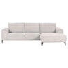 ECKSOFA in Cord Naturfarben  - Schwarz/Naturfarben, Konventionell, Textil/Metall (285/170cm) - Carryhome