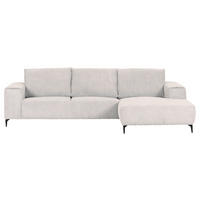 ECKSOFA in Cord Naturfarben  - Schwarz/Naturfarben, Konventionell, Textil/Metall (285/170cm) - Carryhome