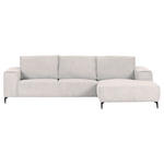 ECKSOFA in Cord Beige  - Beige/Schwarz, KONVENTIONELL, Textil/Metall (285/170cm) - Carryhome