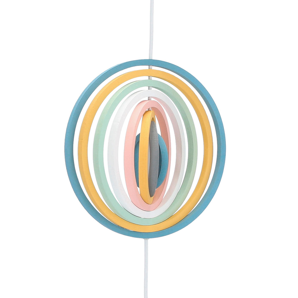 HÄNGLAMPA FÖR BARN Single 27/10/90 cm  - multicolor, Basics, metall/trämaterial (27/10/90cm)