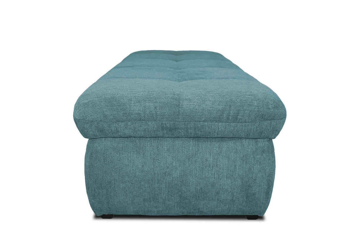 HOCKER Mikrofaser Petrol  - Chromfarben/Petrol, KONVENTIONELL, Textil/Metall (136/43/64cm) - MID.YOU