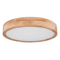 LED-DECKENLEUCHTE 40/10,5 cm   - Braun/Weiß, Natur, Holz/Metall (40/10,5cm)