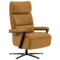 FERNSEHSESSEL in Currygelb  - Currygelb/Schwarz, Design, Leder/Metall (74/111/85cm) - Schöner Wohnen