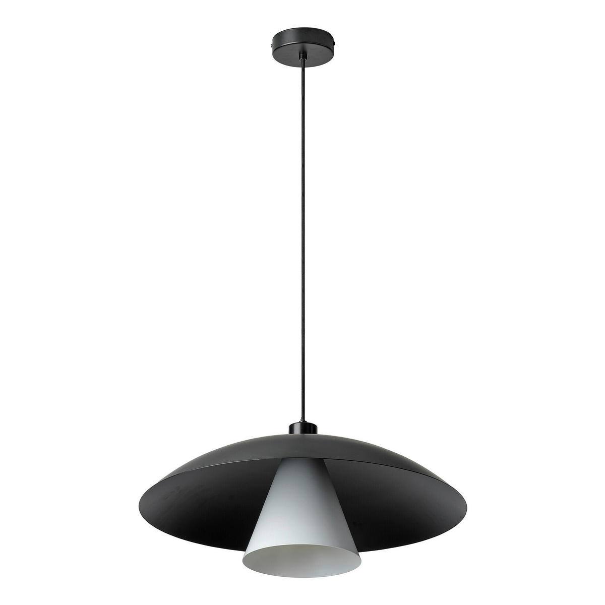HÄNGELEUCHTE 186/50/125,5 cm  - Schwarz/Weiß, Basics, Metall (186/50/125,5cm) - Osram