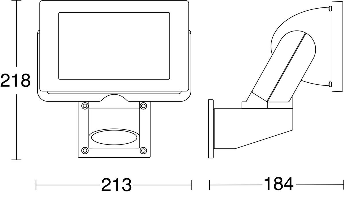 LED-AUßENLEUCHTE 18,4/21,3/21,8 cm   - Weiß, Design, Metall (18,4/21,3/21,8cm) - Steinel