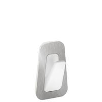 KLEBEHAKEN 2 Stück  in Weiß, Edelstahlfarben  - Edelstahlfarben/Weiß, Basics, Kunststoff/Metall (2,7/4,2/1,6cm) - Tesa