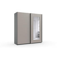 ORMAR - VISEĆA KLIZNA VRATA grafitno siva, bež, sahara  180/198/65 cm  - sahara/bež, Moderno, staklo/metal (180/198/65cm) - Carryhome