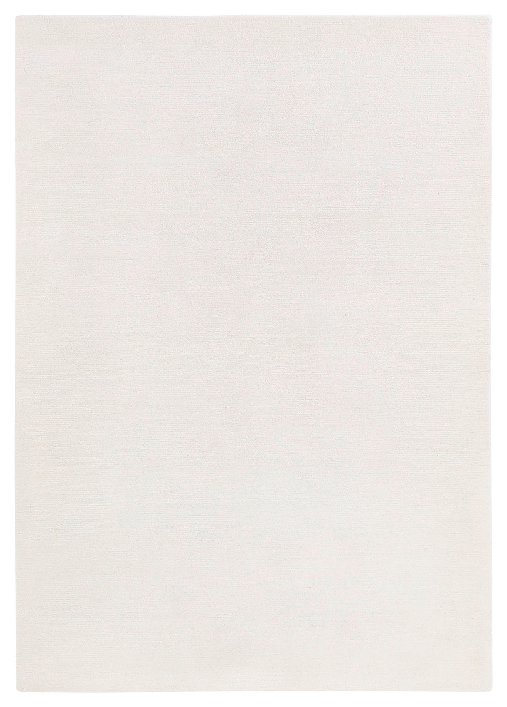 Cazaris Wollteppich Nepal Vinciano Uni Weiß 250x350 cm