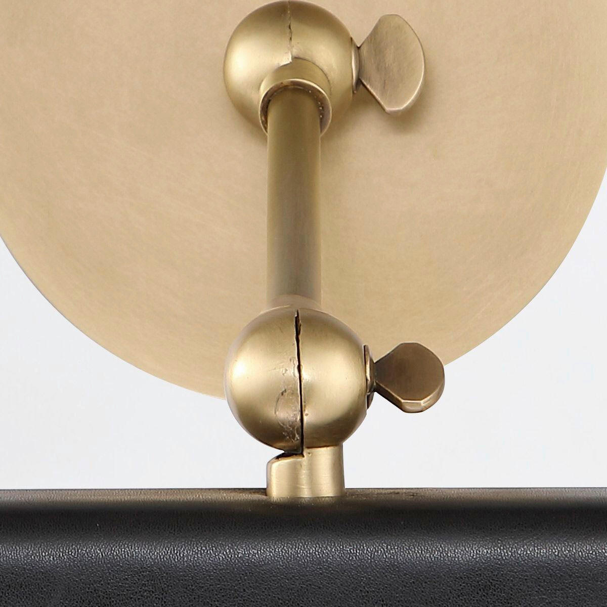 WANDLEUCHTE    - Messingfarben, KONVENTIONELL, Leder/Kunststoff (19,7/30,5/24,8cm) - Elstead Lighting