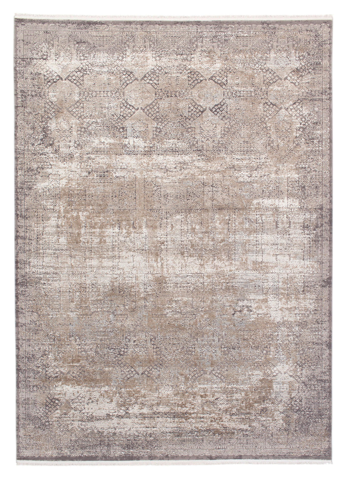WEBTEPPICH 67/130 cm Apollo Braun, Beige rechteckig  - Beige/Braun, Design, Textil (67/130cm) - Musterring