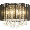 DECKENLEUCHTE 40/29 cm   - Schwarz, LIFESTYLE, Glas/Textil (40/29cm) - Globo