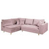 ECKSOFA Ariella in Samt Rosa  161/231 cm  - Naturfarben/Rosa, Design, Holz/Textil (161/231cm) - Livetastic