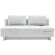 SCHLAFSOFA in Flachgewebe Creme  - Chromfarben/Creme, Design, Holz/Textil (205/77-93/99cm) - Novel