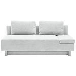 SCHLAFSOFA in Flachgewebe Creme  - Chromfarben/Creme, Design, Holz/Textil (205/77-93/99cm) - Novel