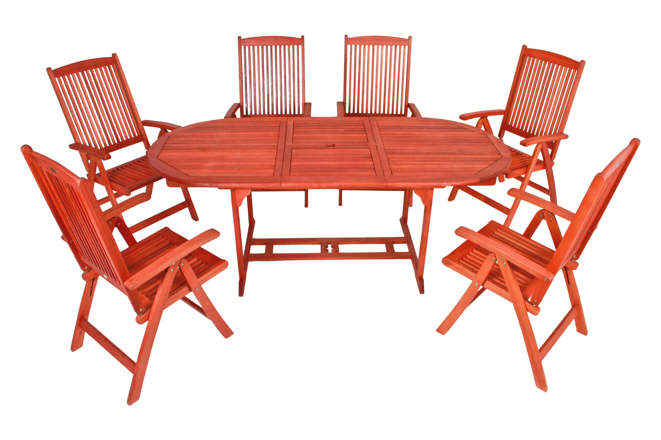 GARTENTISCHGRUPPE - Braun, Basics, Holz - Gardenson
