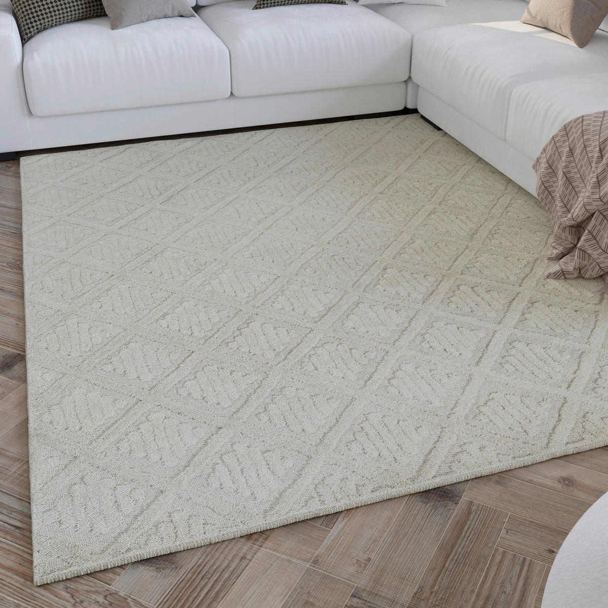 WEBTEPPICH 140/200 cm Hamptons Seventeen Creme  - Creme, KONVENTIONELL, Textil (140/200cm) - WECON HOME
