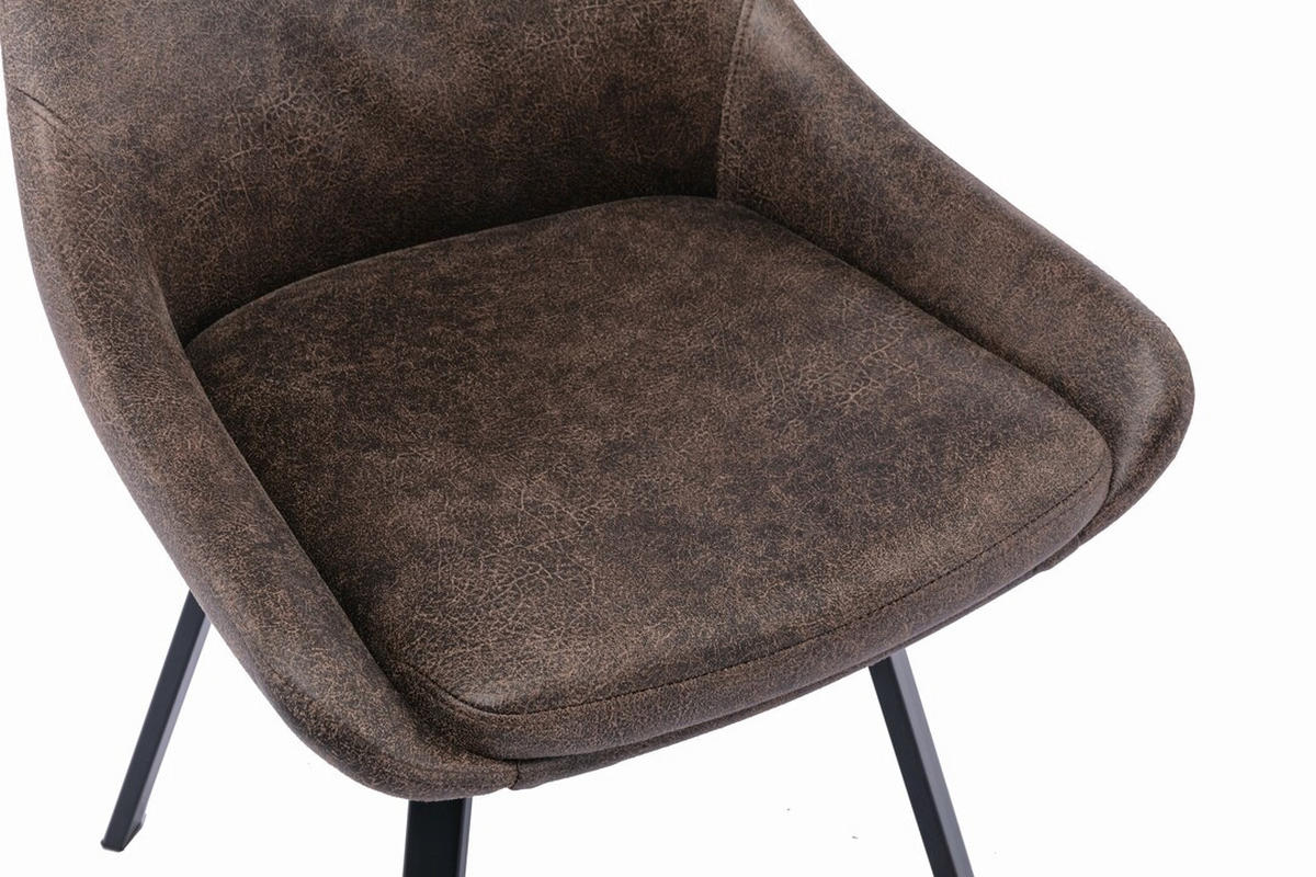 STOL stål  - brun/svart, Design, metall/textil (56/83,5/49cm) - Best Price