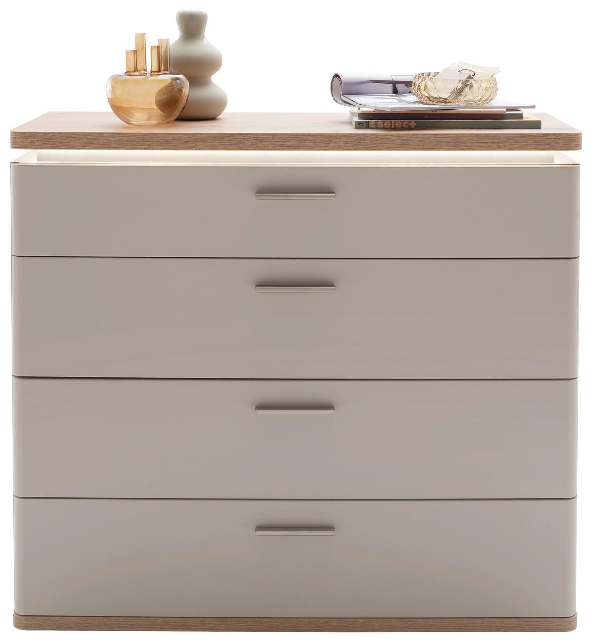 KOMMODE  in 100/90/41 cm  - Kaschmir/Eichefarben, Design, Holz/Holzwerkstoff (100/90/41cm) - Venda