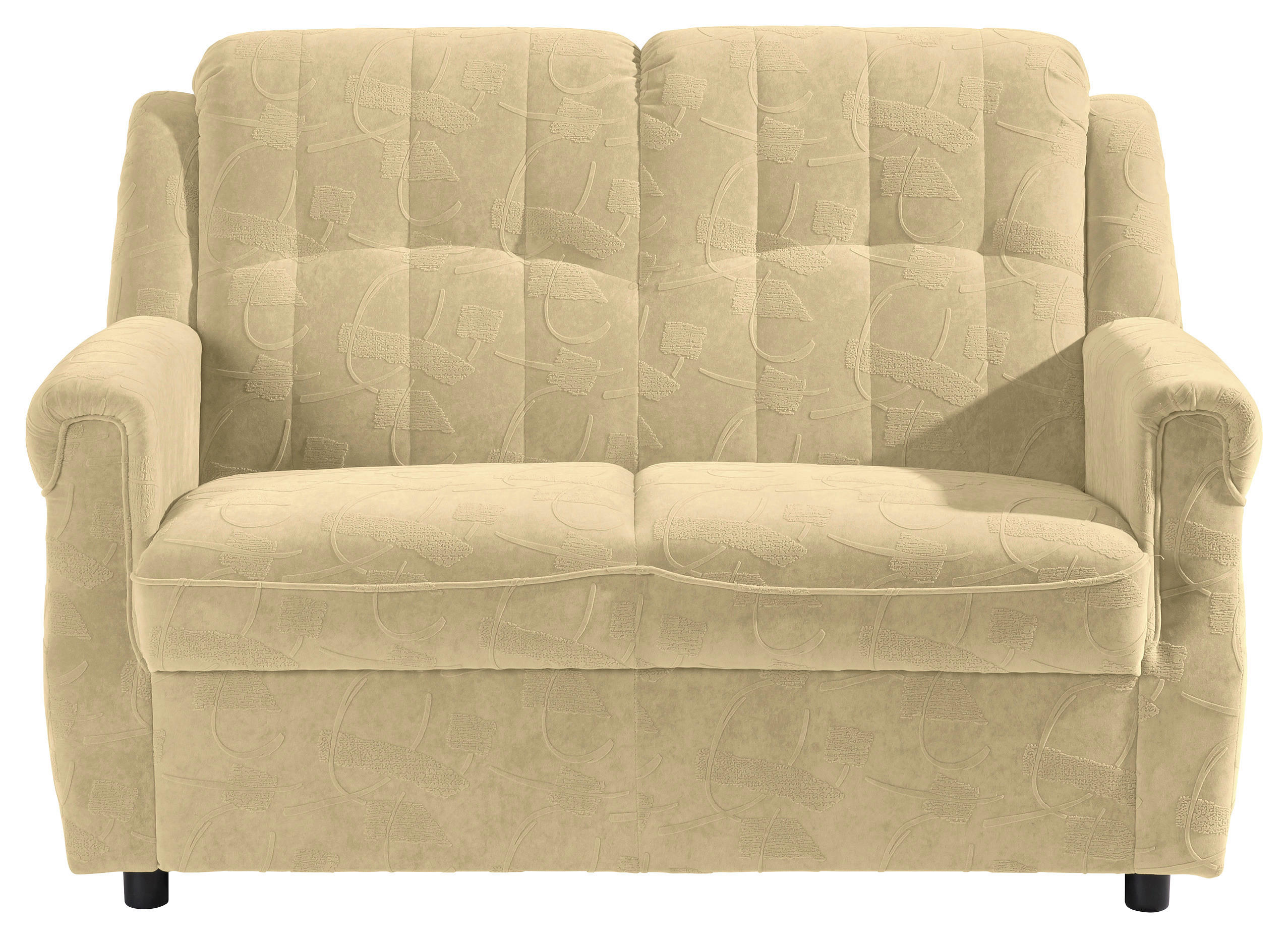 2-SITZER-SOFA Mikrofaser Beige  - Beige/Schwarz, LIFESTYLE, Kunststoff/Textil (133/89/83cm) - Max Winzer