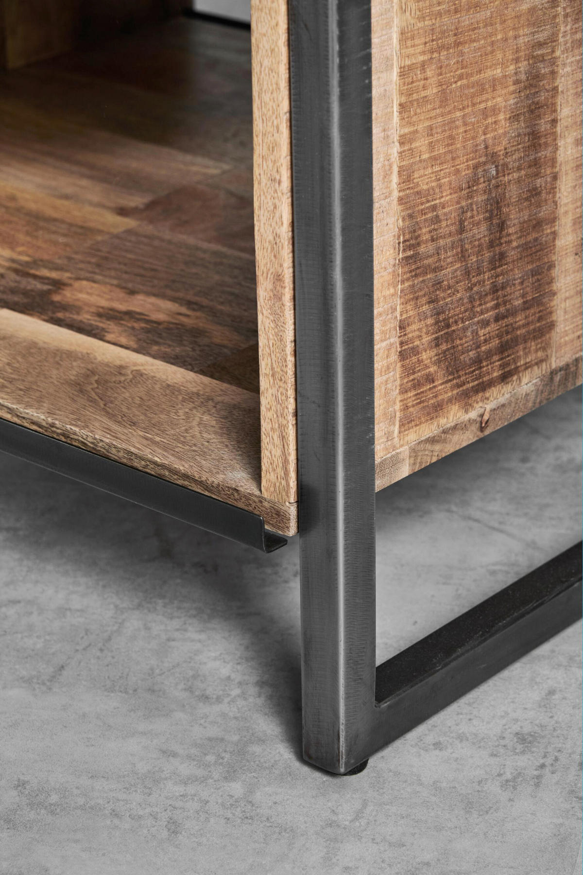 COUCHTISCH Rustic Getaway Mangoholz massiv 120/60/45 cm rechteckig Anthrazit, Naturfarben  - Anthrazit/Naturfarben, Basics, Holz/Metall (120/60/45cm) - Livetastic