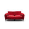2-SITZER-SOFA Samt Rot  - Rot/Schwarz, Design, Textil/Metall (180/86/86-94cm) - SENSOO