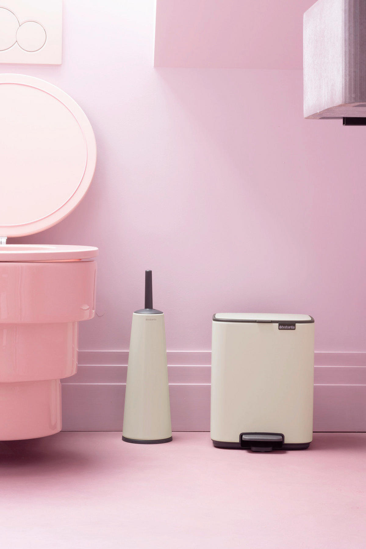 KOŠ S NOŽNOM PAPUČICOM  7 l  Bo  - bež/antracit, Basics, metal/plastika (24,2/31/24,2cm) - Brabantia