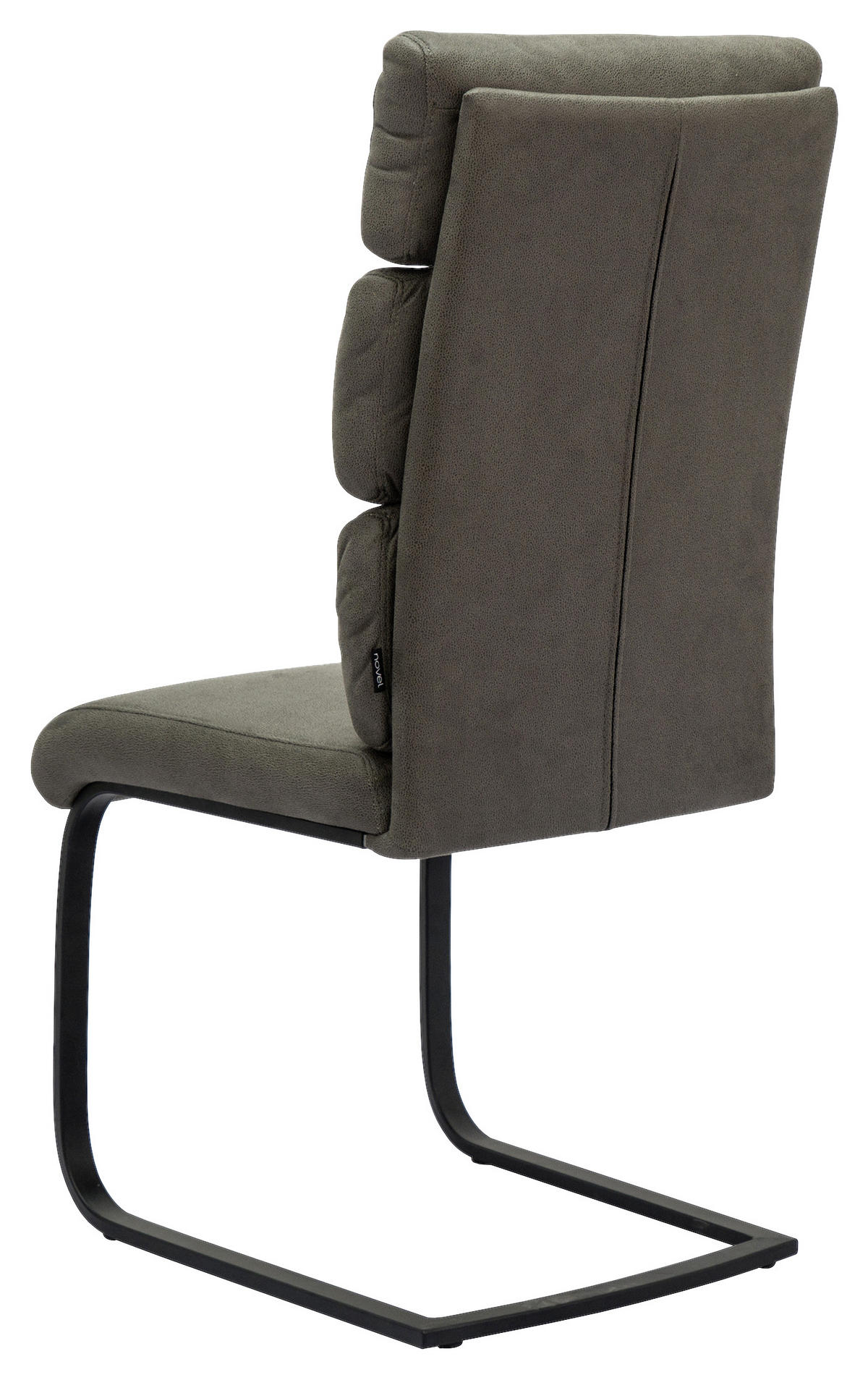 SCHWINGSTUHL  in Eisen Webstoff  - Schwarz/Grau, Design, Textil/Metall (47/106/63cm) - Novel