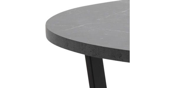 COUCHTISCH 77/77/44 cm rund Schwarz - Schwarz, Design, Holzwerkstoff/Metall (77/77/44cm) - Carryhome