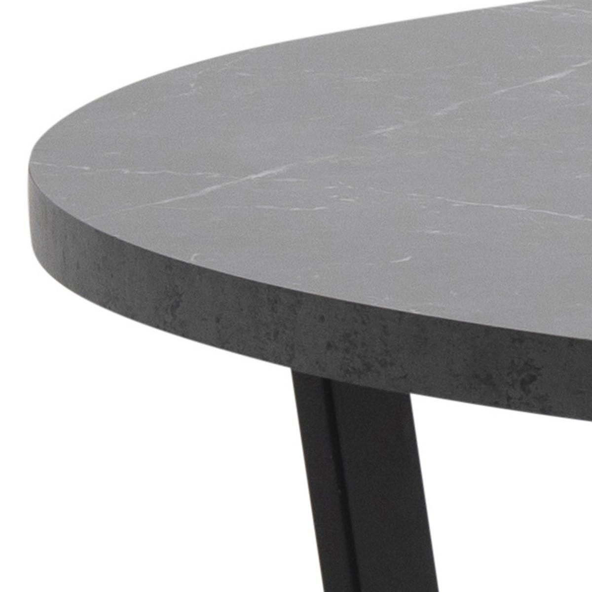 COUCHTISCH in Metall, Holzwerkstoff 77/77/44 cm  - Schwarz, Design, Holzwerkstoff/Metall (77/77/44cm) - MID.YOU