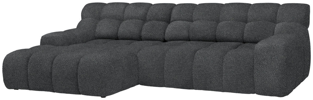 Ecksofa inkl. Funktion Anthrazit Webstoff  - Anthrazit/Schwarz, MODERN, Kunststoff/Textil (180/297cm) - Welnova