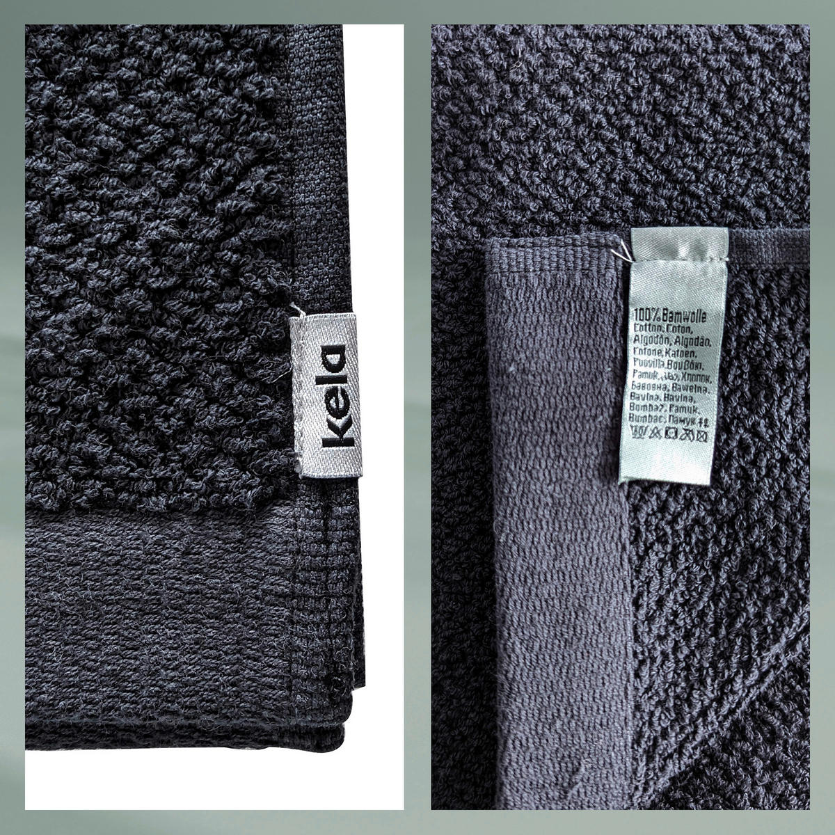 GÄSTETUCH Lavinia Schwarz 30/50 cm  - Schwarz, Basics, Textil (30/50cm) - Kela