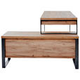 ECKSCHREIBTISCH 147/120/76 cm  in Anthrazit, Eichefarben  - Eichefarben/Anthrazit, MODERN, Holzwerkstoff/Metall (147/120/76cm) - Novel