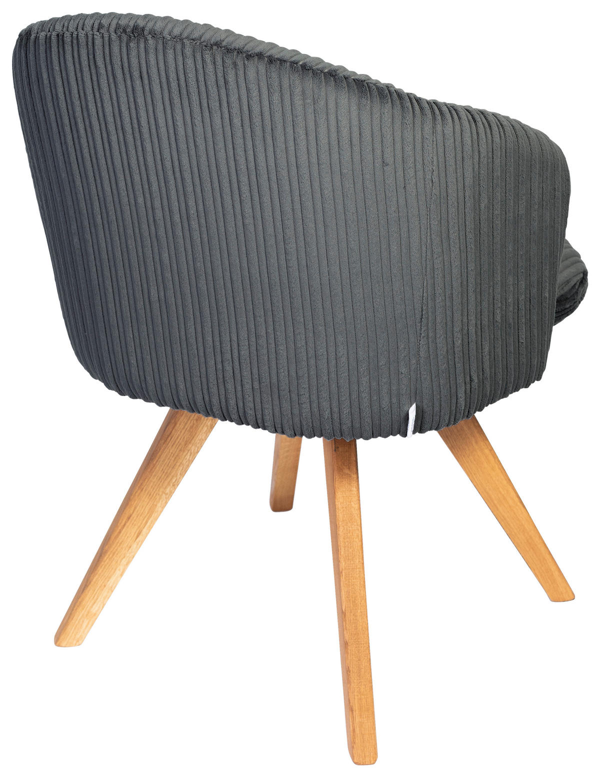 ARMLEHNSTUHL in Holz, Textil Dunkelgrau  - Dunkelgrau/Eichefarben, KONVENTIONELL, Holz/Textil (61/82/59cm) - Stylife