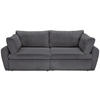 SCHLAFSOFA Cord, Plüsch Anthrazit  - Anthrazit/Schwarz, MODERN, Kunststoff/Textil (240/90/120cm) - Carryhome