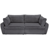 SCHLAFSOFA in Cord, Plüsch Anthrazit  - Anthrazit/Schwarz, Modern, Kunststoff/Textil (240/90/120cm) - Carryhome