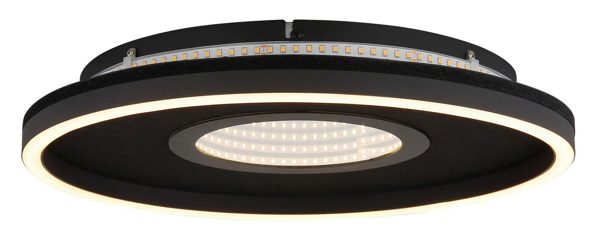 STROPNA LED-SVETILKA  EMORY //3000 K/230 V/ - črna/bela, Design, kovina/umetna masa (39,7/6,3cm) - Globo