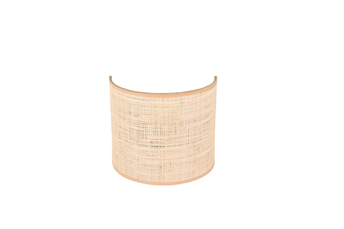 WANDLEUCHTE Aimee 23/20,5/12 cm  - Schwarz/Naturfarben, Natur, Textil/Metall (23/20,5/12cm)