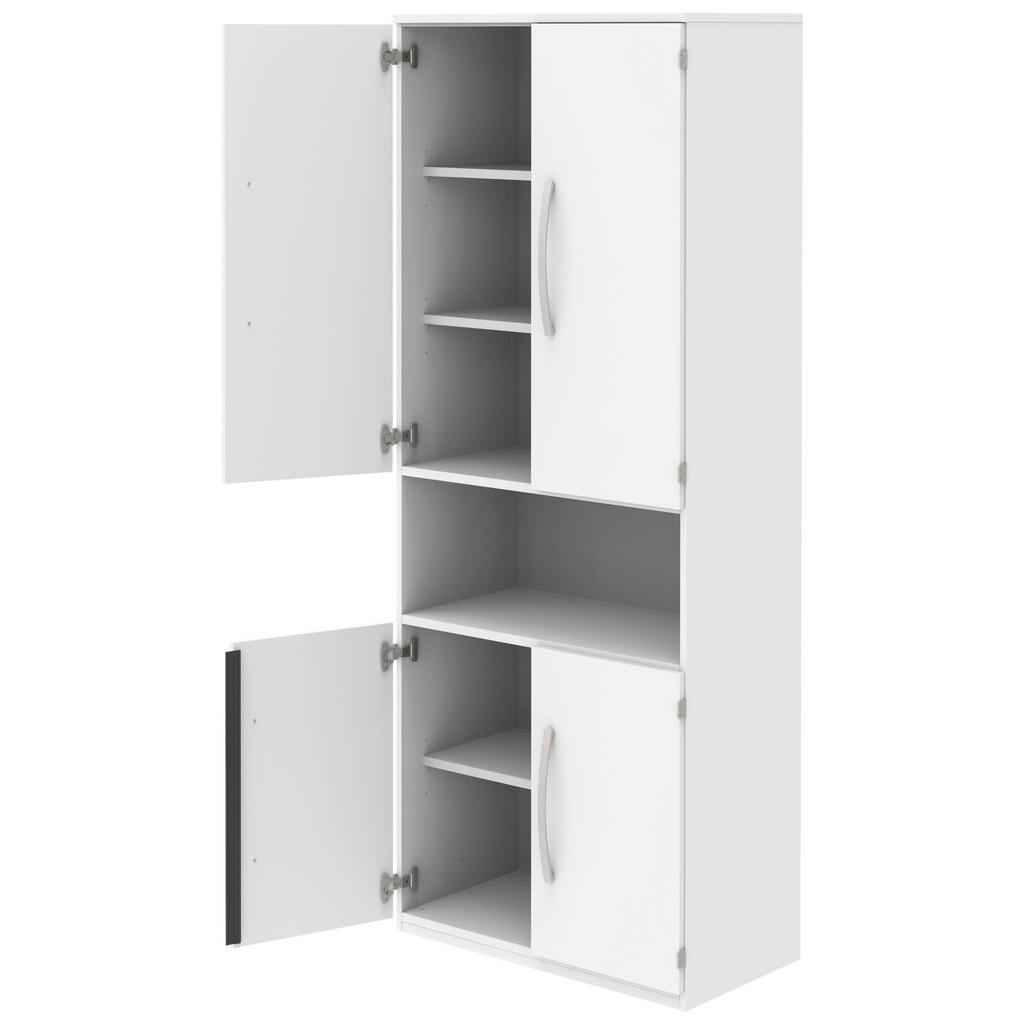 Thumbnail - Moderano Aktenschrank, Weiß, Holzwerkstoff, 3 Fächer, 80x217.4x43 cm, Made in Germany, Beimöbel erhältlich, in verschied...