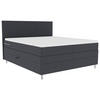 BOXSPRINGBETT 180/200 cm  in Anthrazit  - Chromfarben/Anthrazit, KONVENTIONELL, Kunststoff/Textil (180/200cm) - Boxxx