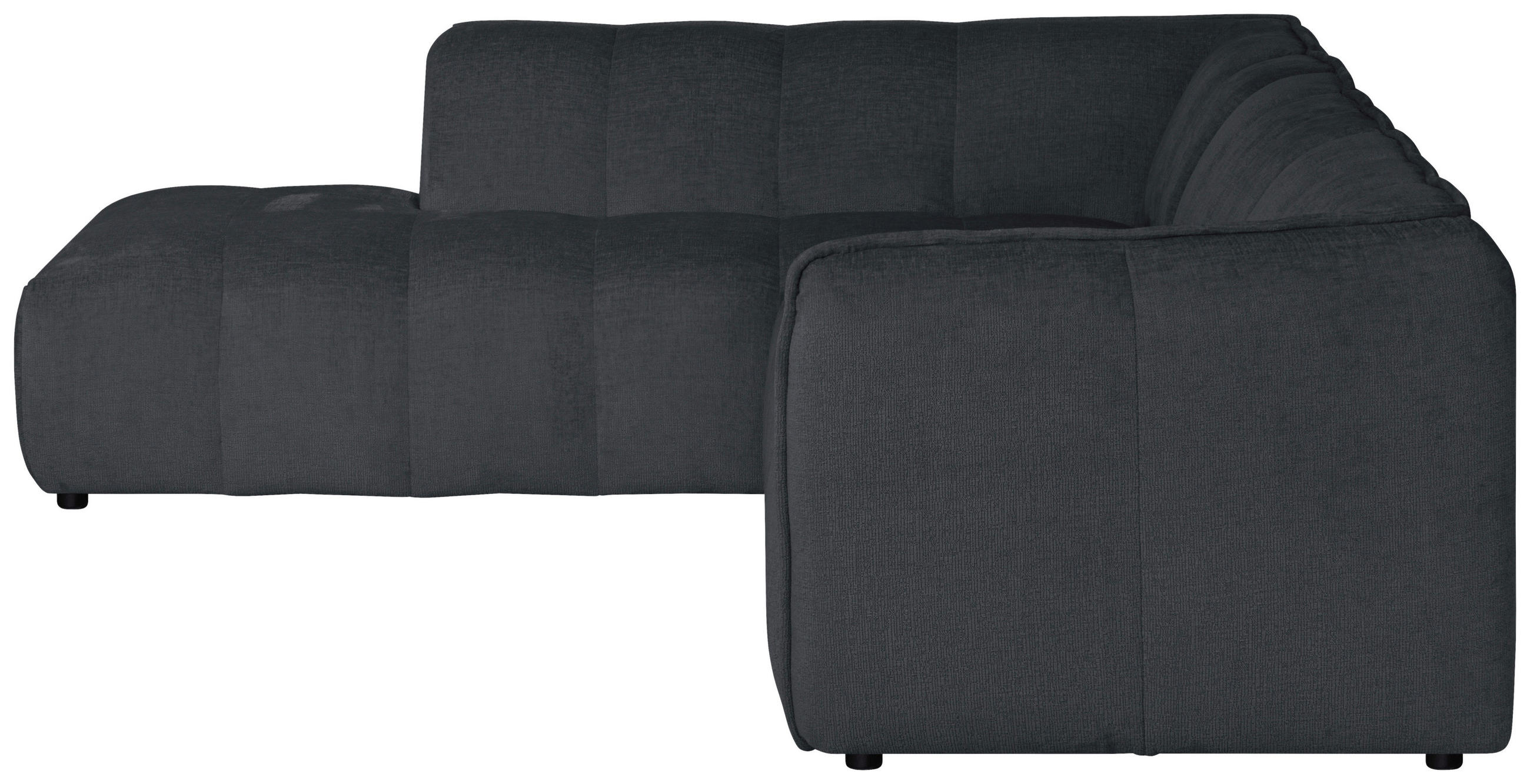 Thumbnail - Mid.you Ecksofa Livoli, Grau, Textil, Struktur, 4-Sitzer, 290x218 cm, Made in EU, Wohnzimmer, Sofas & Couches, Wohnlands...