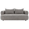 3-SITZER-SOFA Chenille Grau  - Schwarz/Grau, Design, Kunststoff/Textil (200/76/96cm) - Livetastic